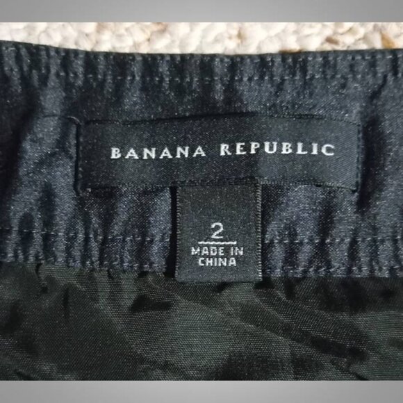 Banana Republic black SILK skirt women's size 2 - Picture 4 of 8